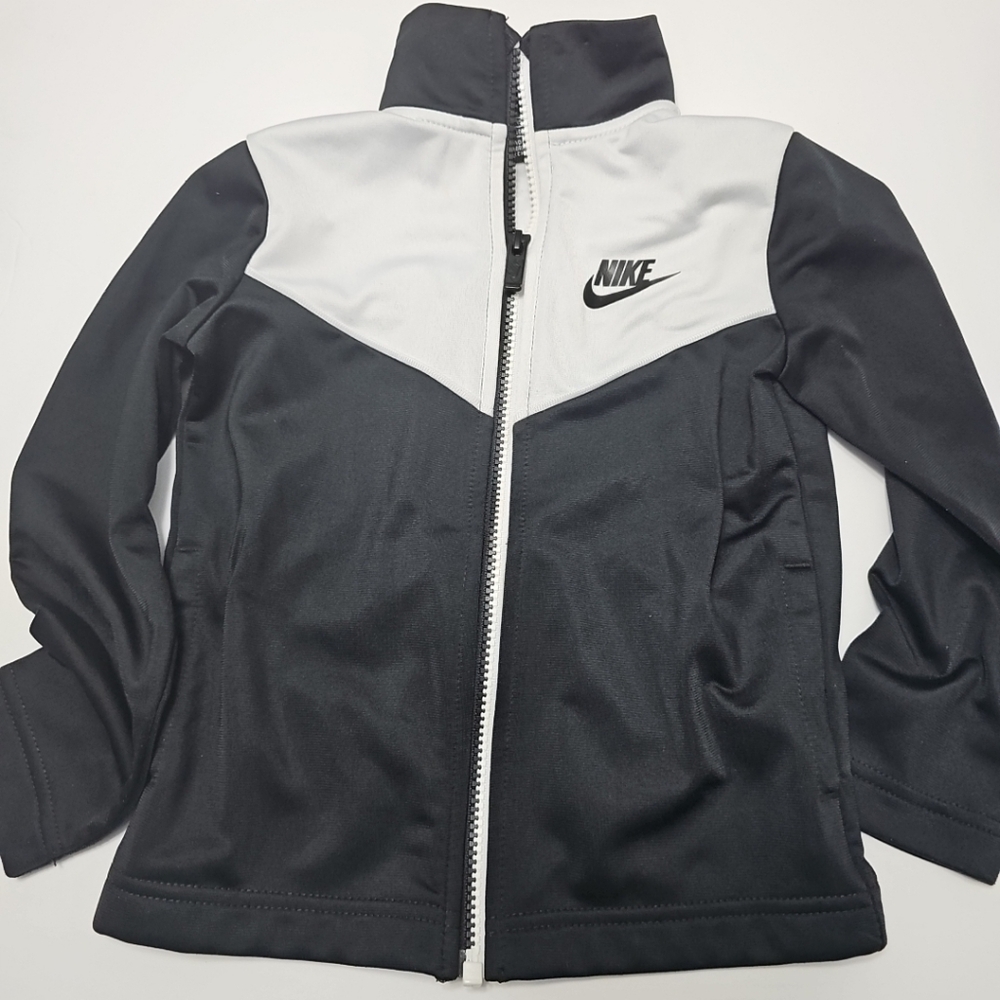 Nike Black/White Full Zip-Up Track Jacket Size XS Preschool